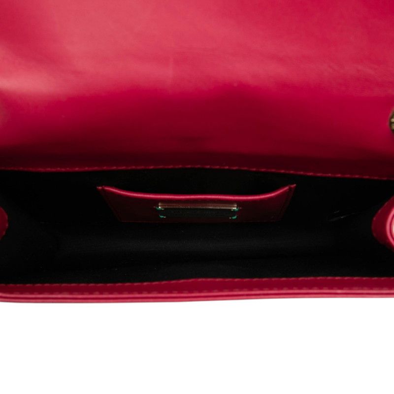 Bvlgari Serpenti Forever Crossbody Chain Shoulder Bag Wine Red Leather — view 4