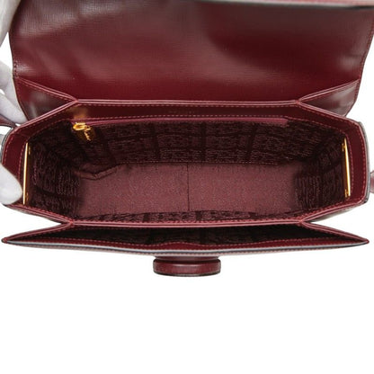 Cartier Must Line Crossbody Shoulder Bag Wine Red Bordeaux Leather — view 8