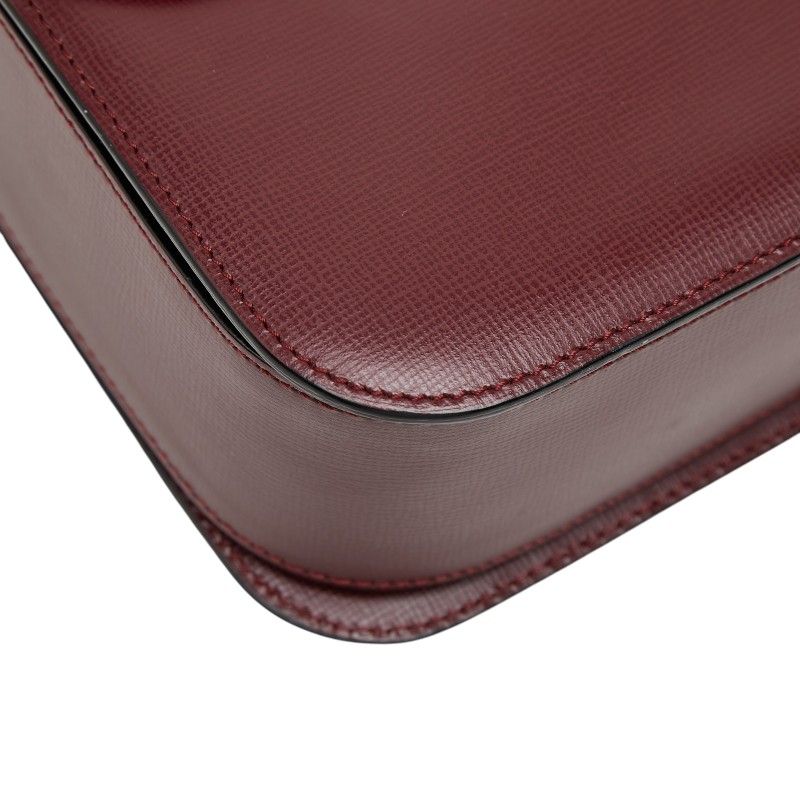 Cartier Must Line Crossbody Shoulder Bag Wine Red Bordeaux Leather — view 5