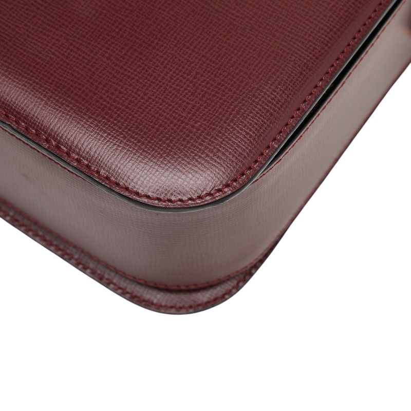 Cartier Must Line Crossbody Shoulder Bag Wine Red Bordeaux Leather — view 6