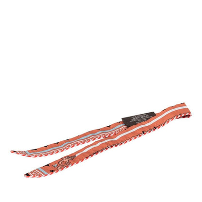 Hermes Tall le Candy Paris Station Scarf Coral Pink Silk — view 2