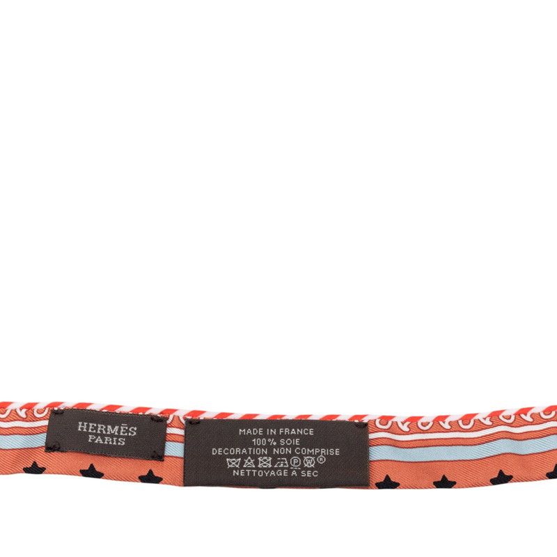 Hermes Tall le Candy Paris Station Scarf Coral Pink Silk — view 4