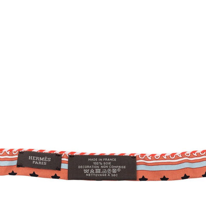 Hermes Tall le Candy Paris Station Scarf Coral Pink Silk — view 4