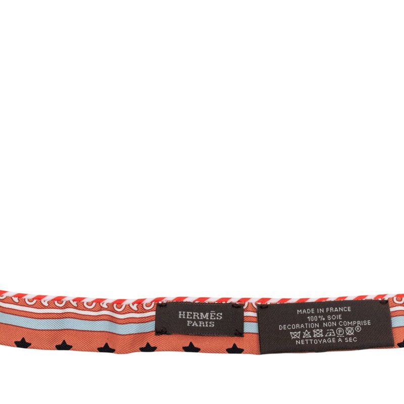 Hermes Tall le Candy Paris Station Scarf Coral Pink Silk — view 3