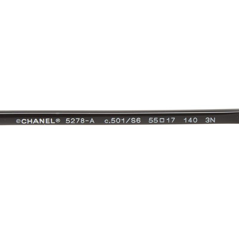 Chanel CC Logo Sunglasses Black Acetate Eyewear — view 6
