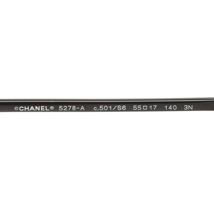 Chanel CC Logo Sunglasses Black Acetate Eyewear — view 6