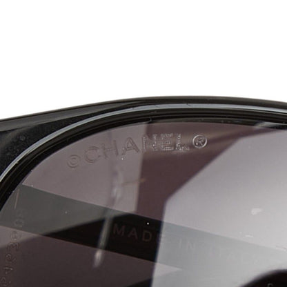 Chanel CC Logo Sunglasses Black Acetate Eyewear — view 4