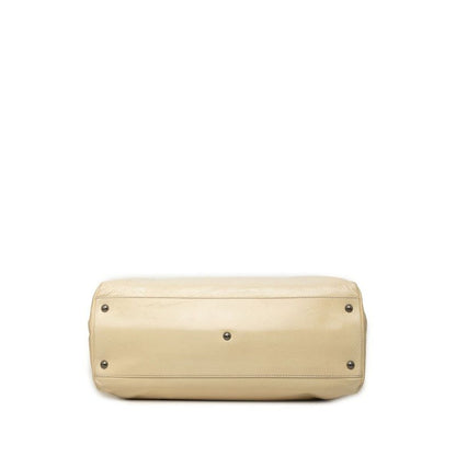 Fendi Peekaboo Large Shoulder Bag 2-Way White Ivory Enamel — view 3