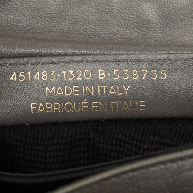 Balenciaga Classic Metallic Envelope Shoulder Bag 2-Way Clutch Gray Leather — view 7