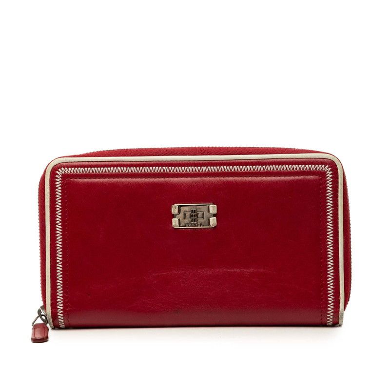 Chanel 2.55 Zip Around Wallet Red Leather