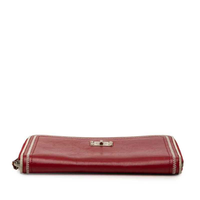 Chanel 2.55 Zip Around Wallet Red Leather — view 3