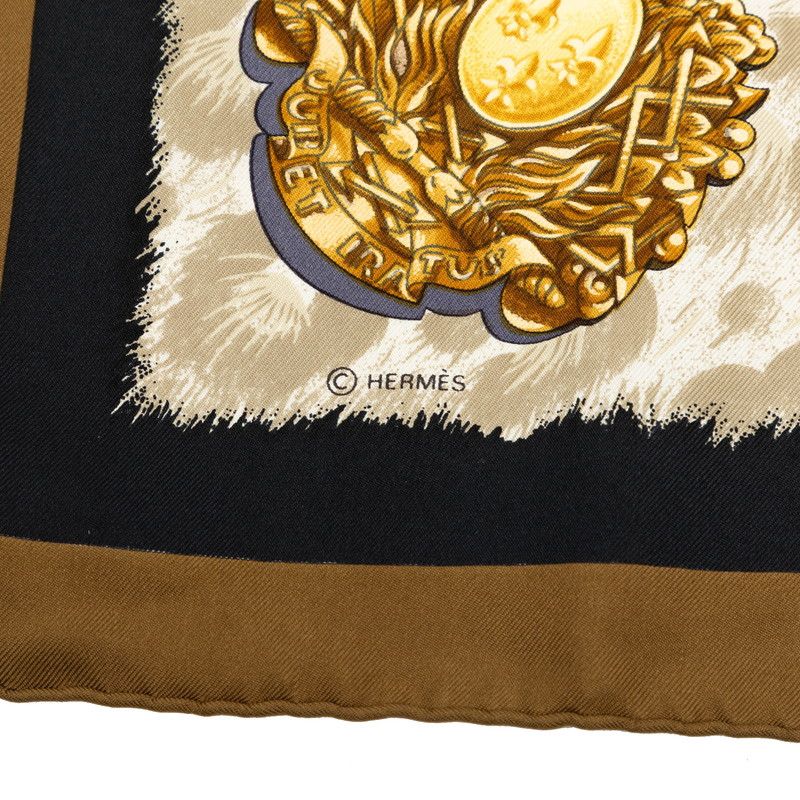 Hermes Carre 90 Casques Et Plumets Scarf Multicolor Silk — view 7