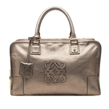 Loewe Anagram Amazona 36 Handbag Gold Leather