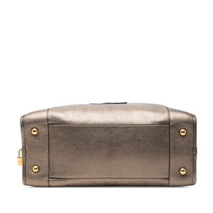 Loewe Anagram Amazona 36 Handbag Gold Leather — view 3