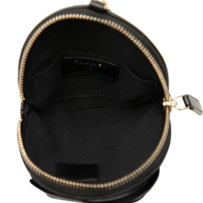 Chanel Camellia Quilted Coin Purse Black Lambskin — view 4