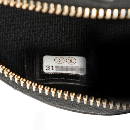 Chanel Camellia Quilted Coin Purse Black Lambskin — view 6