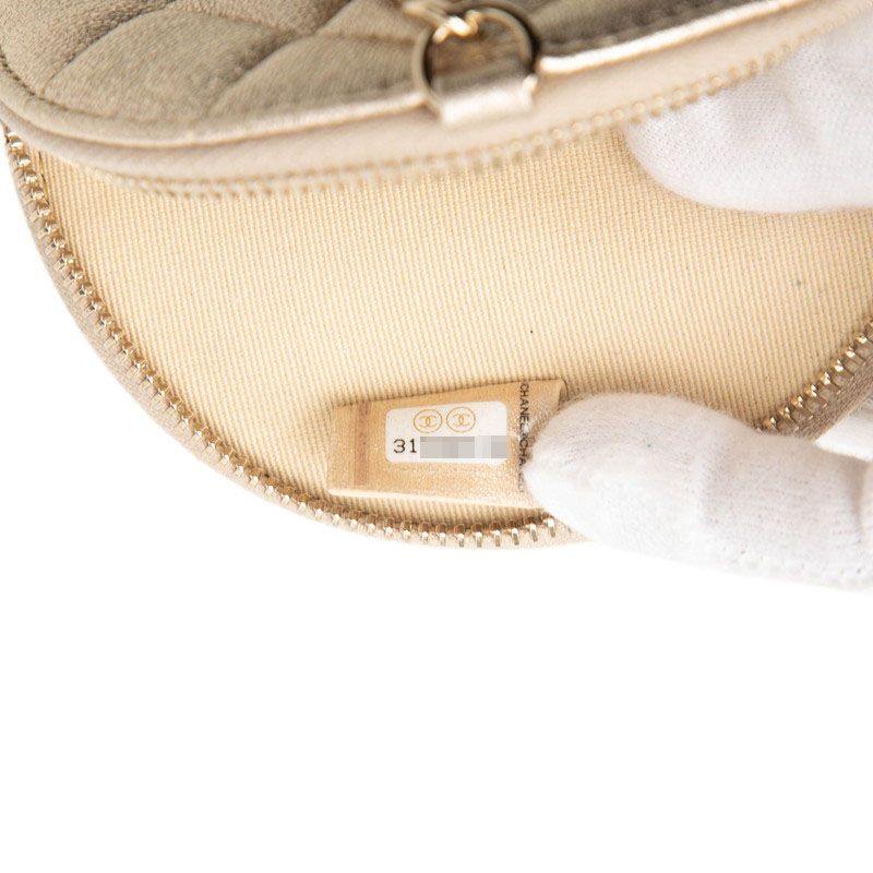 Chanel Camellia Quilted Coin Purse Gold Lambskin — view 6