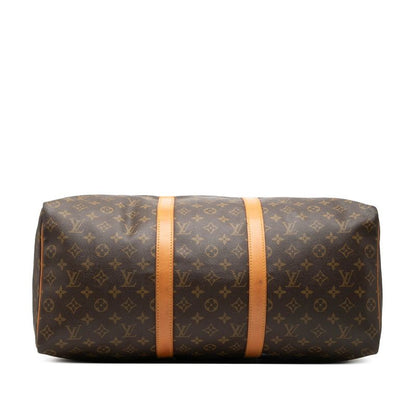 Louis Vuitton Monogram Keepall 50 Boston Bag Brown Leather — view 3