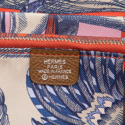Hermes Azap Long Silk in Zip Around Wallet Brown Silver Veau — view 5