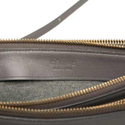 Celine Trio Crossbody Shoulder Bag Gray Leather — view 5