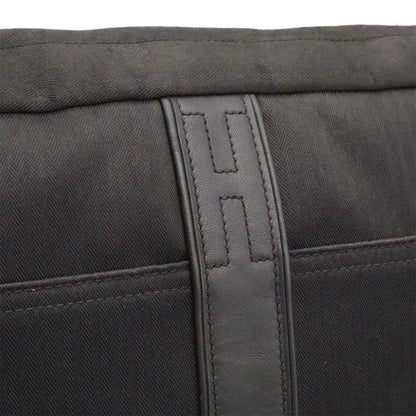 Hermes Acapulco Besace MM Shoulder Bag Crossbody Nylon Leather Black — view 8