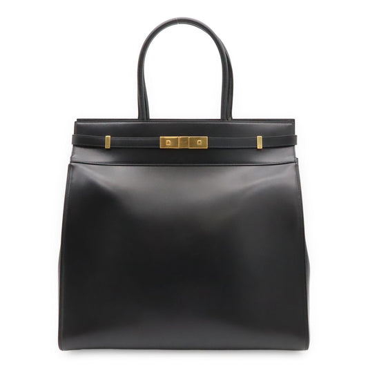 Saint Laurent Paris YSL Manhattan S Tote Leather Black Gold