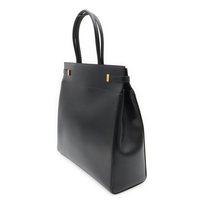 Saint Laurent Paris YSL Manhattan S Tote Leather Black Gold — view 2