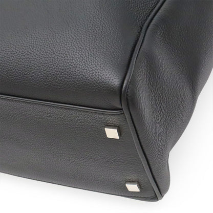Saint Laurent Paris YSL Manhattan S Tote Leather Black Silver — view 3