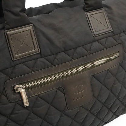Chanel Coco Cocoon Tote MM Shoulder Bag Quilted Nylon Black — view 8