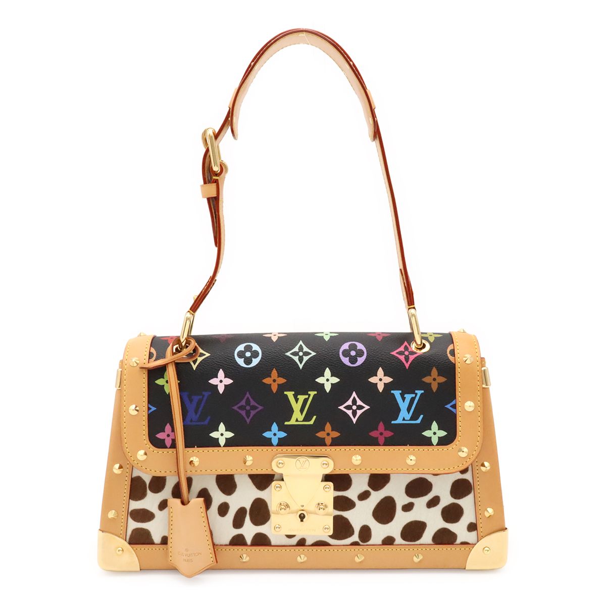 Louis Vuitton Monogram Multicolor Sac Chien Shoulder Bag Noir Black