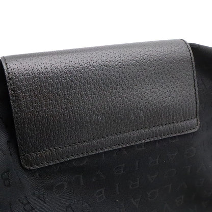 Bvlgari Logo Mania Shoulder Bag Canvas Leather Black Silver — view 8