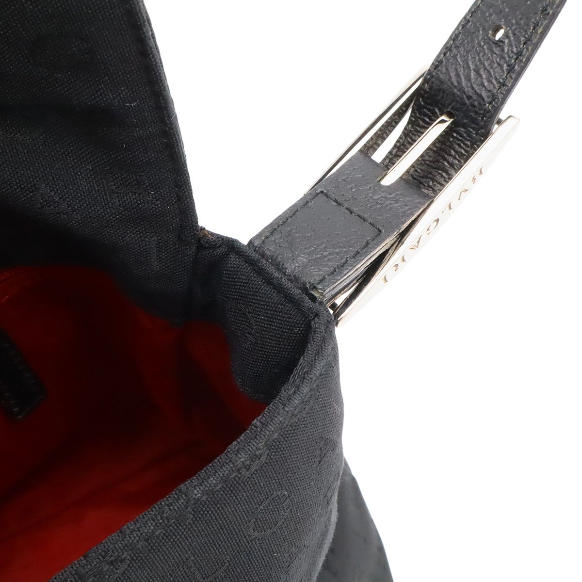 Bvlgari Logo Mania Shoulder Bag Canvas Leather Black Silver — view 6