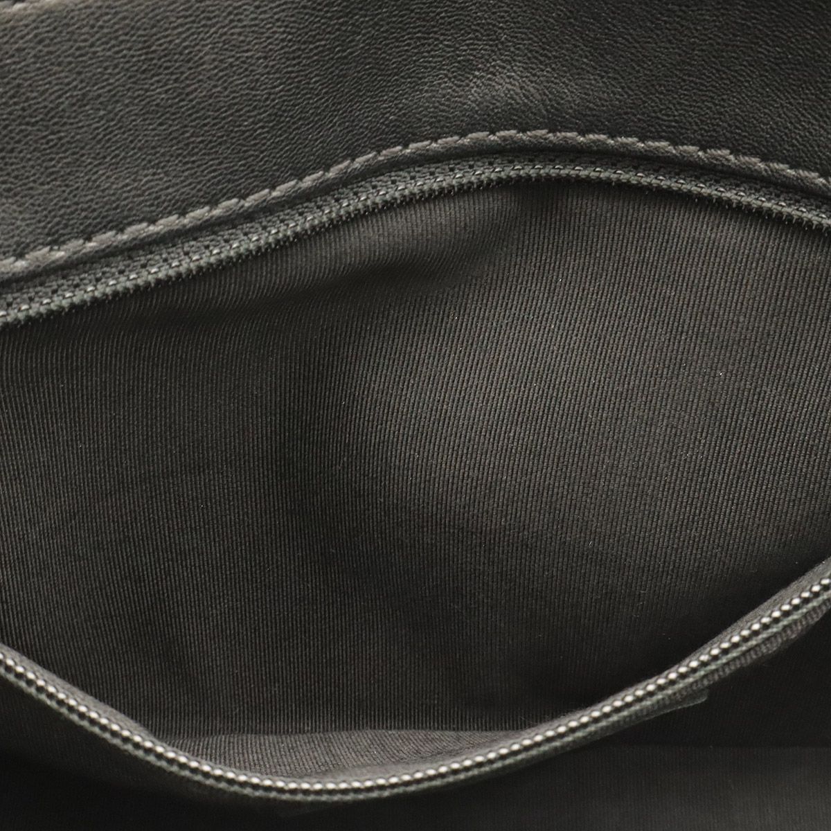 Chanel Mademoiselle Vintage Double Flap Chain Shoulder Bag Leather Black Silver — view 6