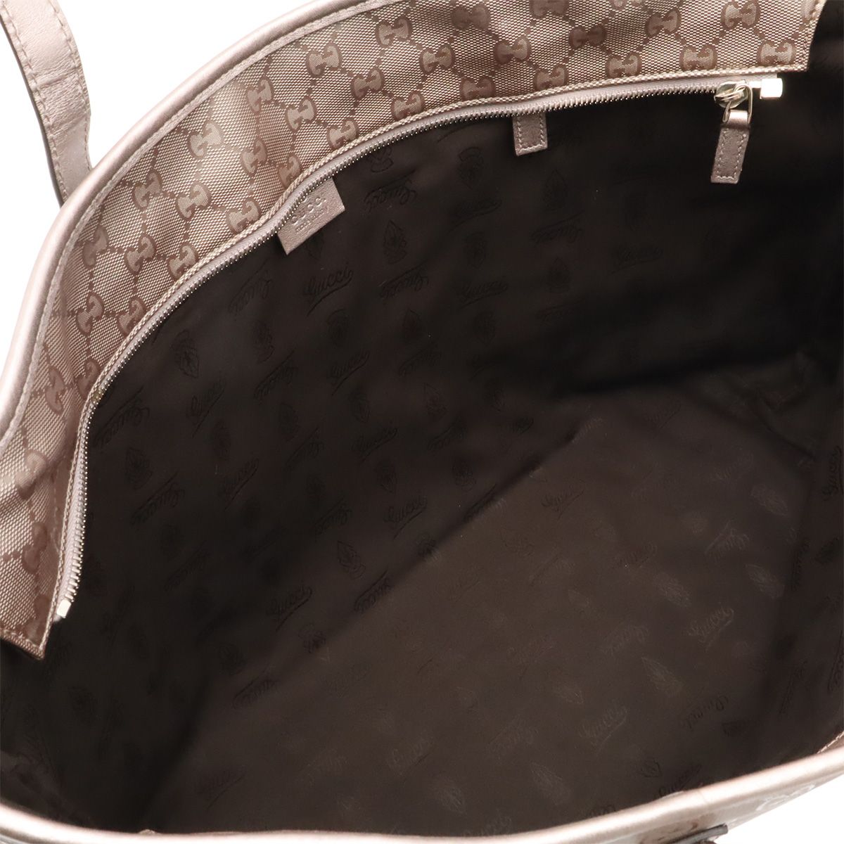 Gucci GG Supreme Tote Shoulder Leather Metallic Pink — view 6