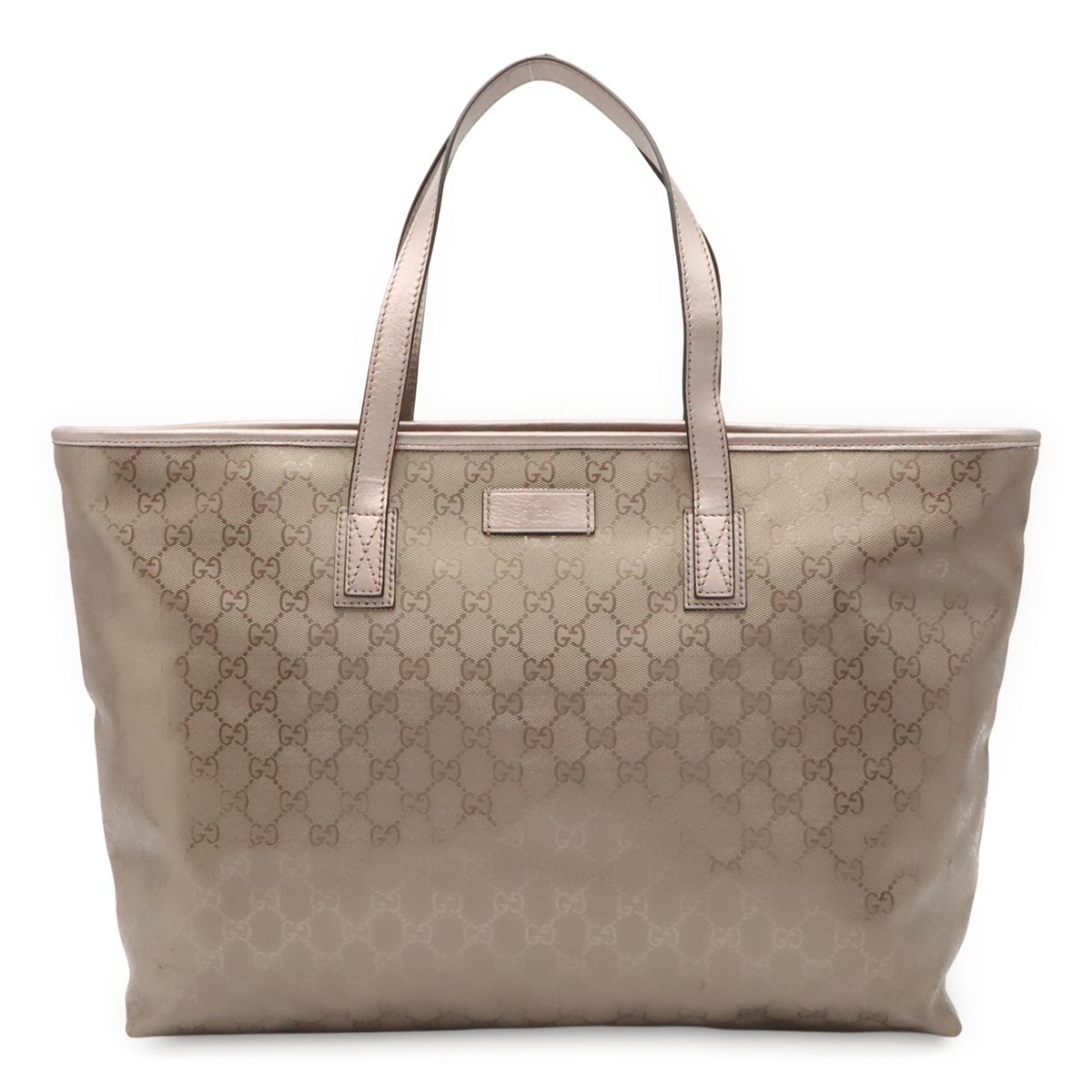 Gucci GG Supreme Tote Shoulder Leather Metallic Pink