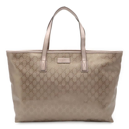 Gucci GG Supreme Tote Shoulder Leather Metallic Pink
