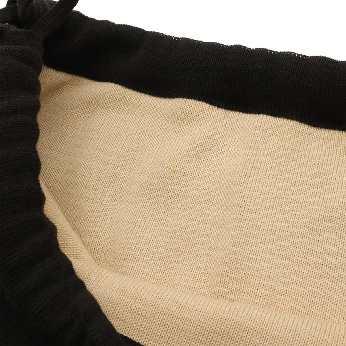 Chanel Sports Line CC Logo Nap Backpack Drawstring Cotton Black Beige — view 7