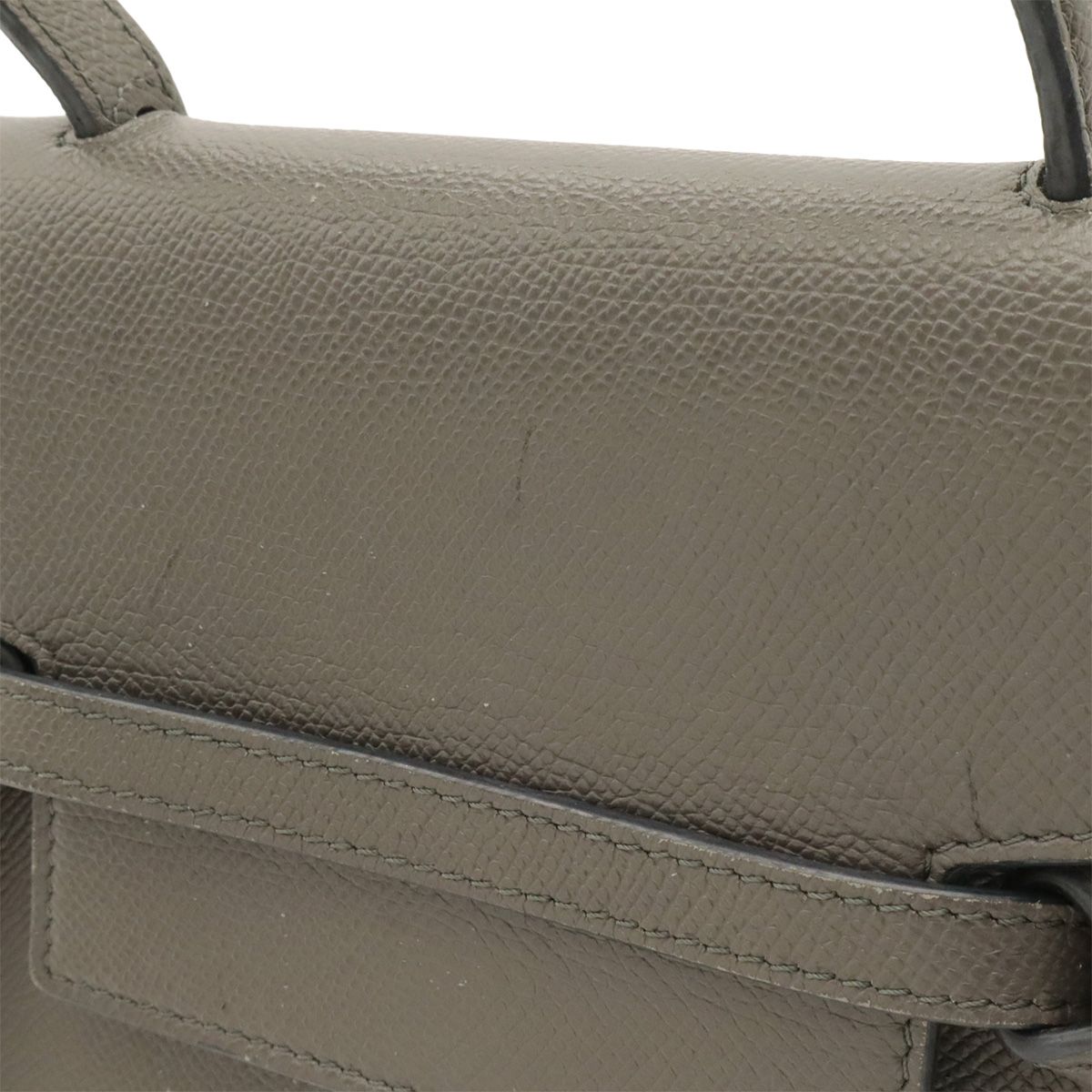 Celine Belt Bag Nano 2-Way Crossbody Leather Gray Gold — view 4