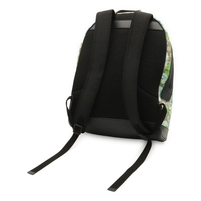 Gucci GG Blue Mus Supreme Backpack Flower Floral Pattern Leather Multicolor — view 2