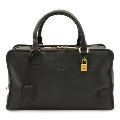 Loewe Amazona 36 Anagram Mini Boston Bag Leather Black Gold