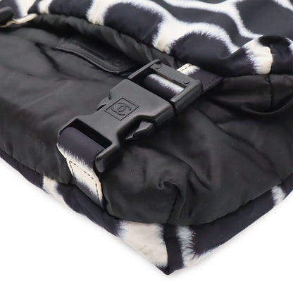 Chanel Sports Line Shoulder Bag Crossbody Reversible Nylon Leather Black White — view 3