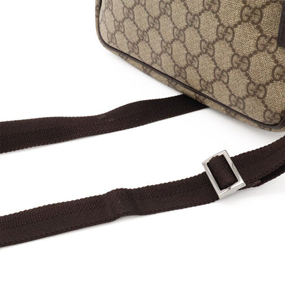 Gucci GG Supreme Plus Shoulder Bag Pochette Crossbody Leather Khaki Beige Brown — view 4