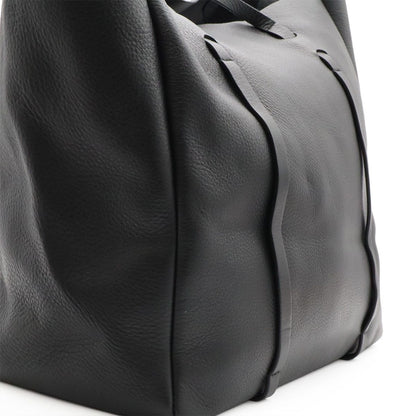 Balenciaga Everyday Logo Tote M Shoulder Bag Leather Black White — view 6