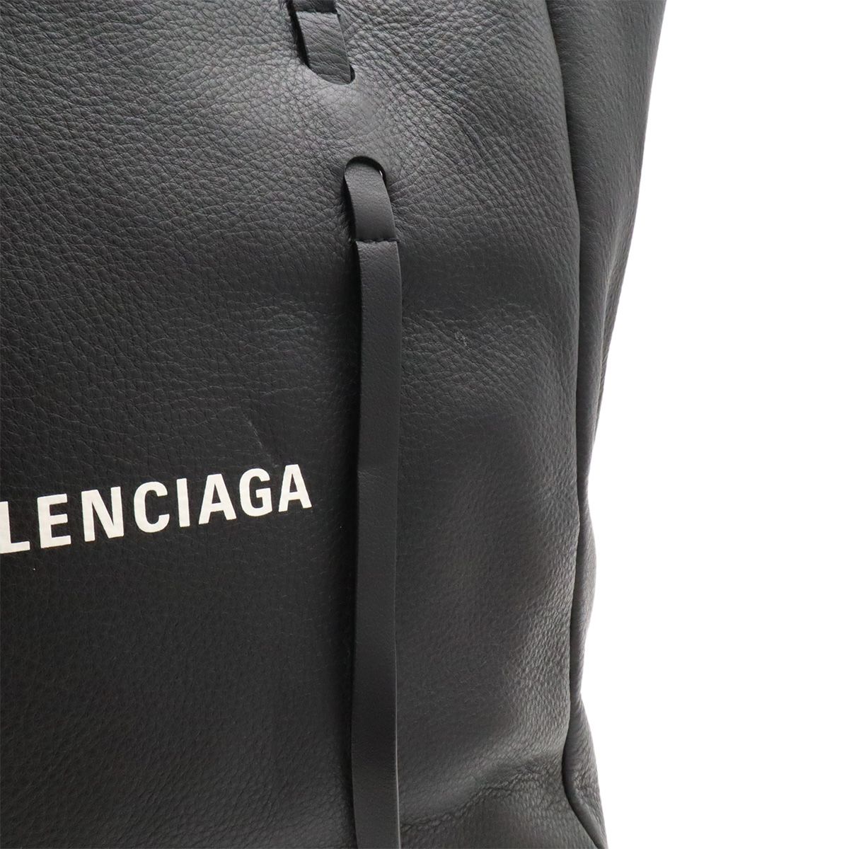 Balenciaga Everyday Logo Tote M Shoulder Bag Leather Black White — view 5
