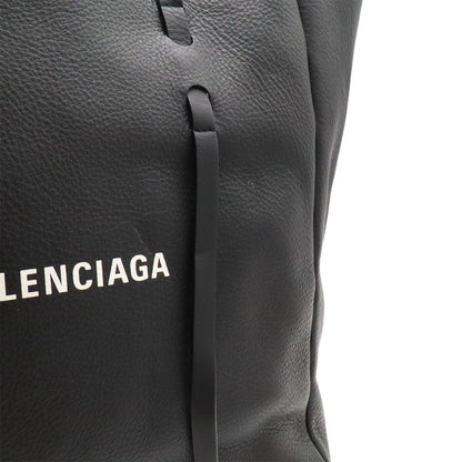 Balenciaga Everyday Logo Tote M Shoulder Bag Leather Black White — view 5