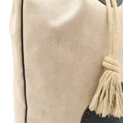 Hermes Lunch Logo Perforated Shoulder Bag Drawstring Toilette Ash Box Calf — view 8