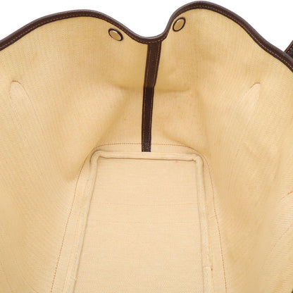 Hermes Garden Party PM Tote Amazonia Leather Khaki Brown Silver — view 8