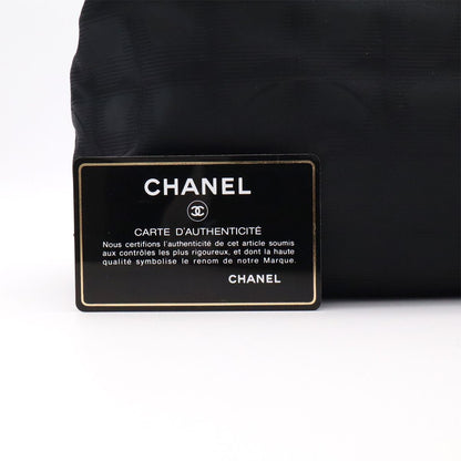 Chanel New Travel Line Tote Nylon Jacquard Leather Black — view 8