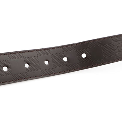 Louis Vuitton Damier Infini Boston Belt 35 Reversible Mocha Dark Brown Gold 90 — view 6