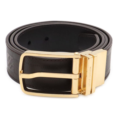 Louis Vuitton Damier Infini Boston Belt 35 Reversible Mocha Dark Brown Gold 90